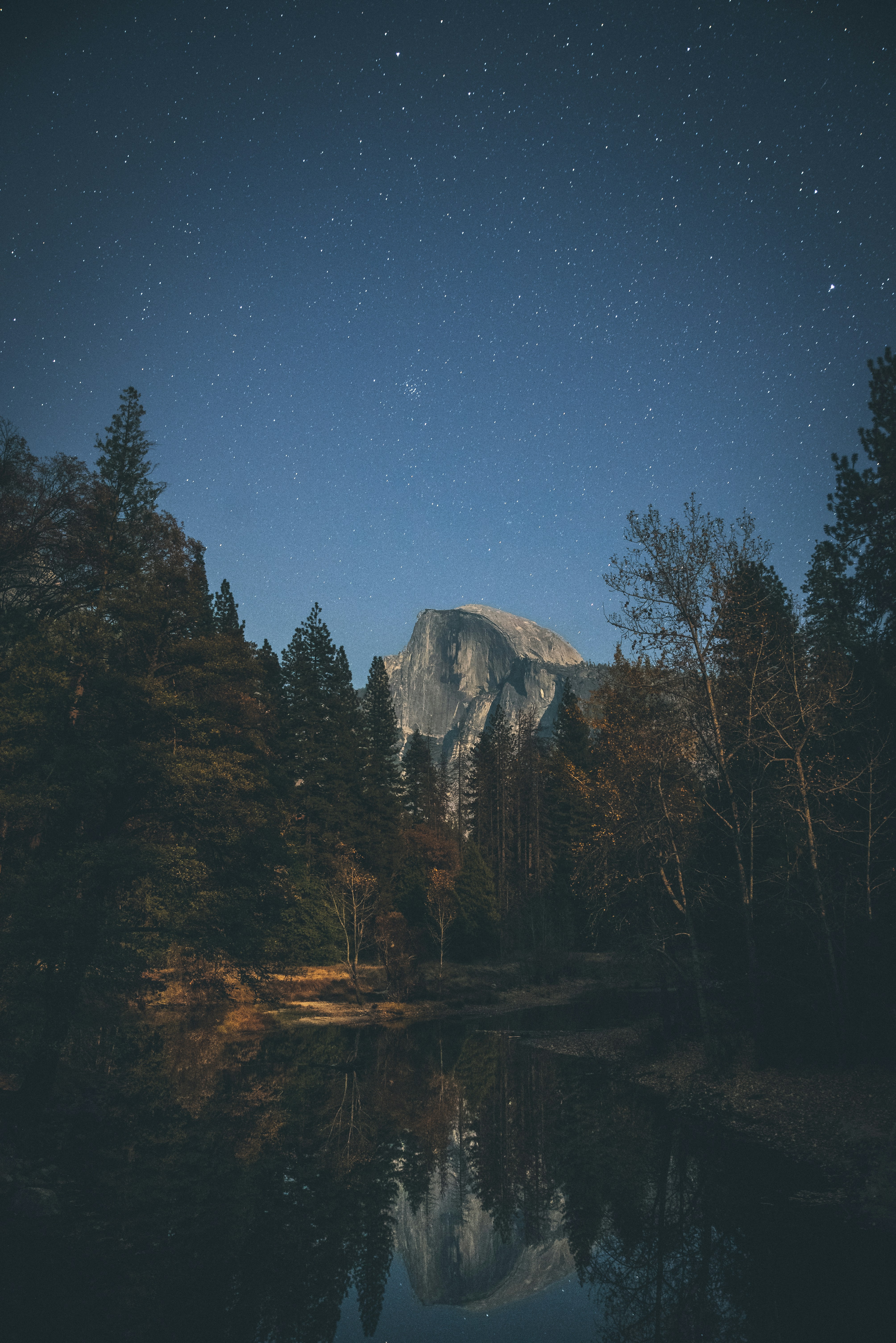 Starry Night Half Dome Reflection