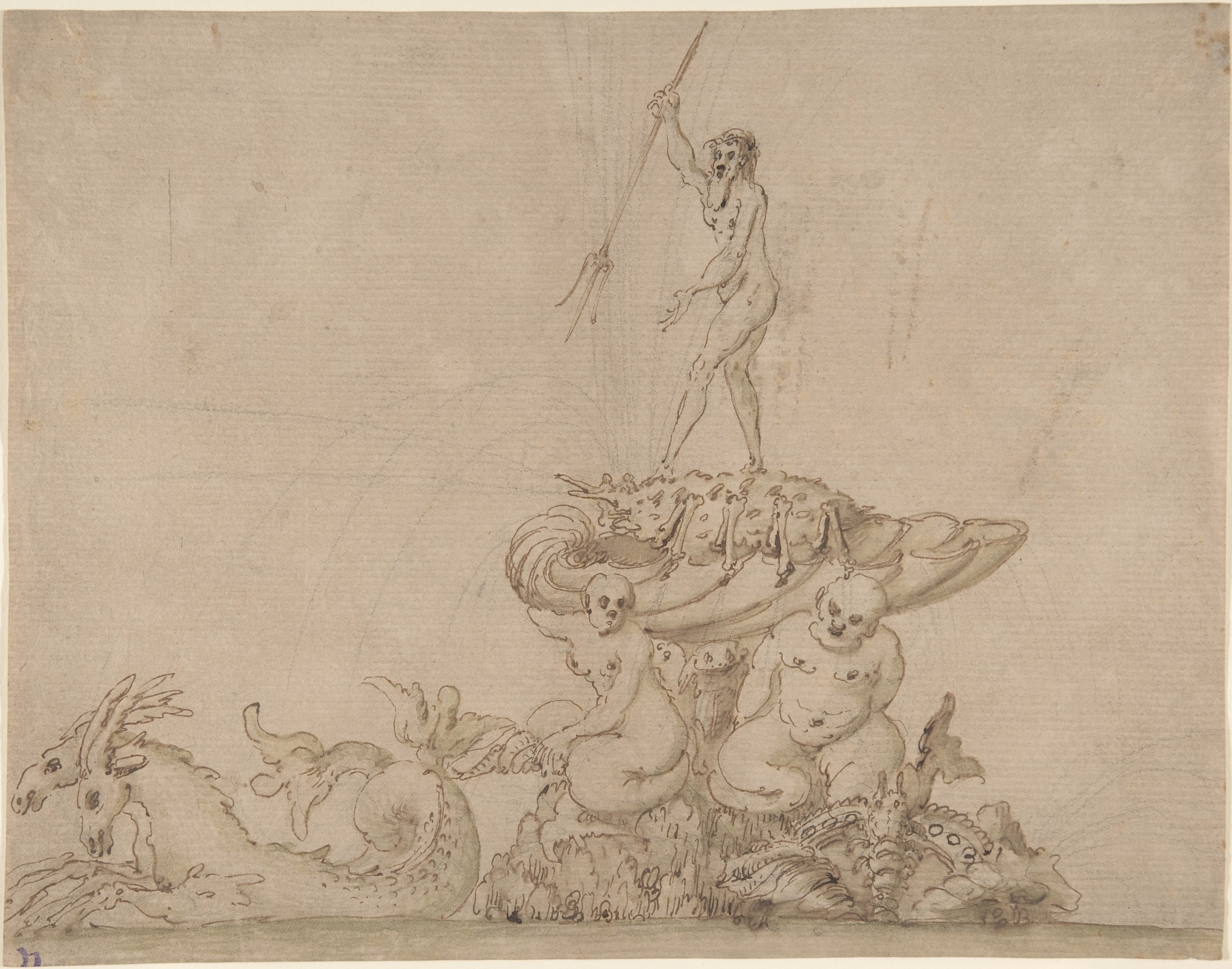 Neptune Fountain Design Sketch