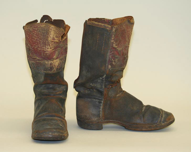 Pair of Worn Vintage Leather Boots