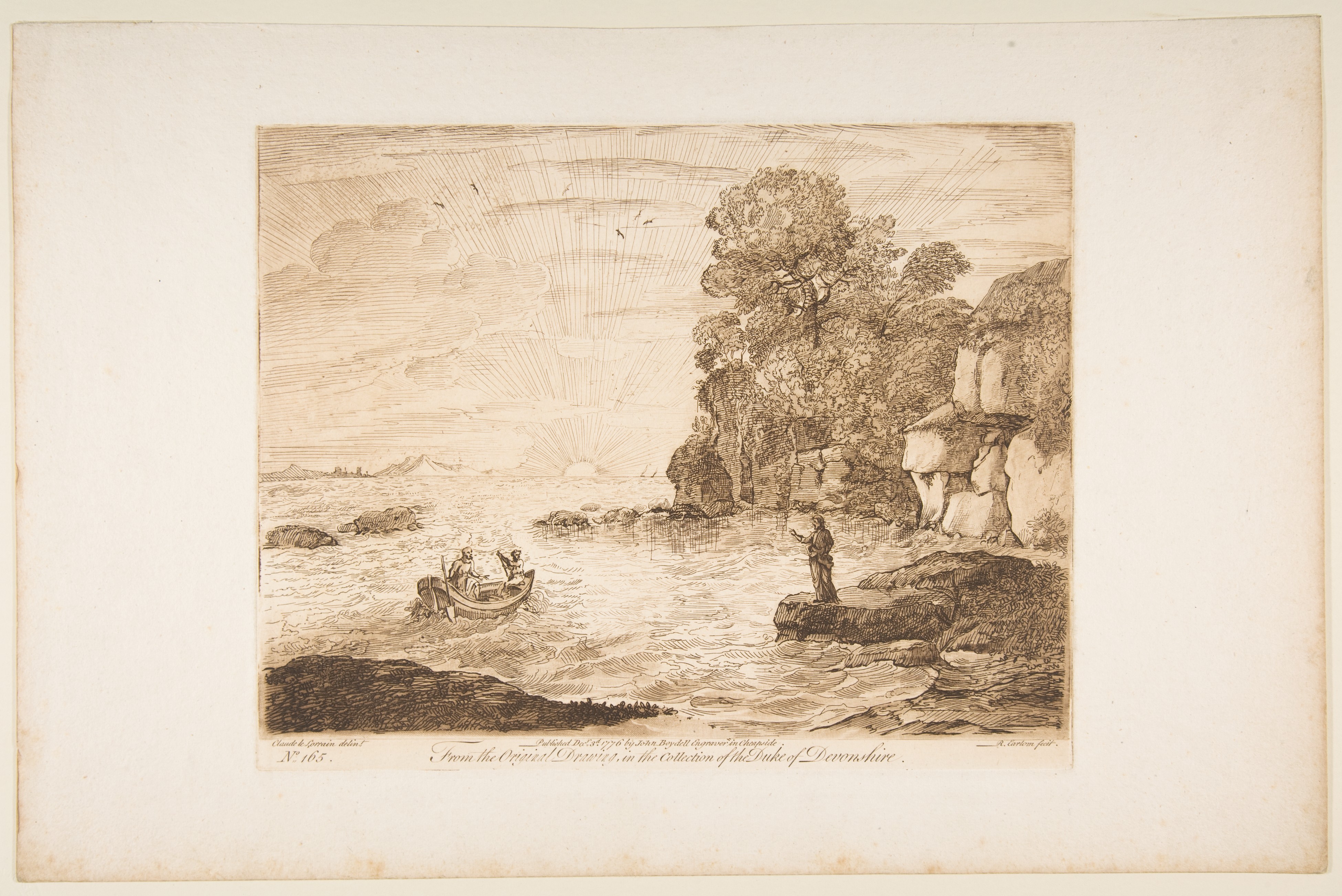 Biblical Coastal Landscape Etching