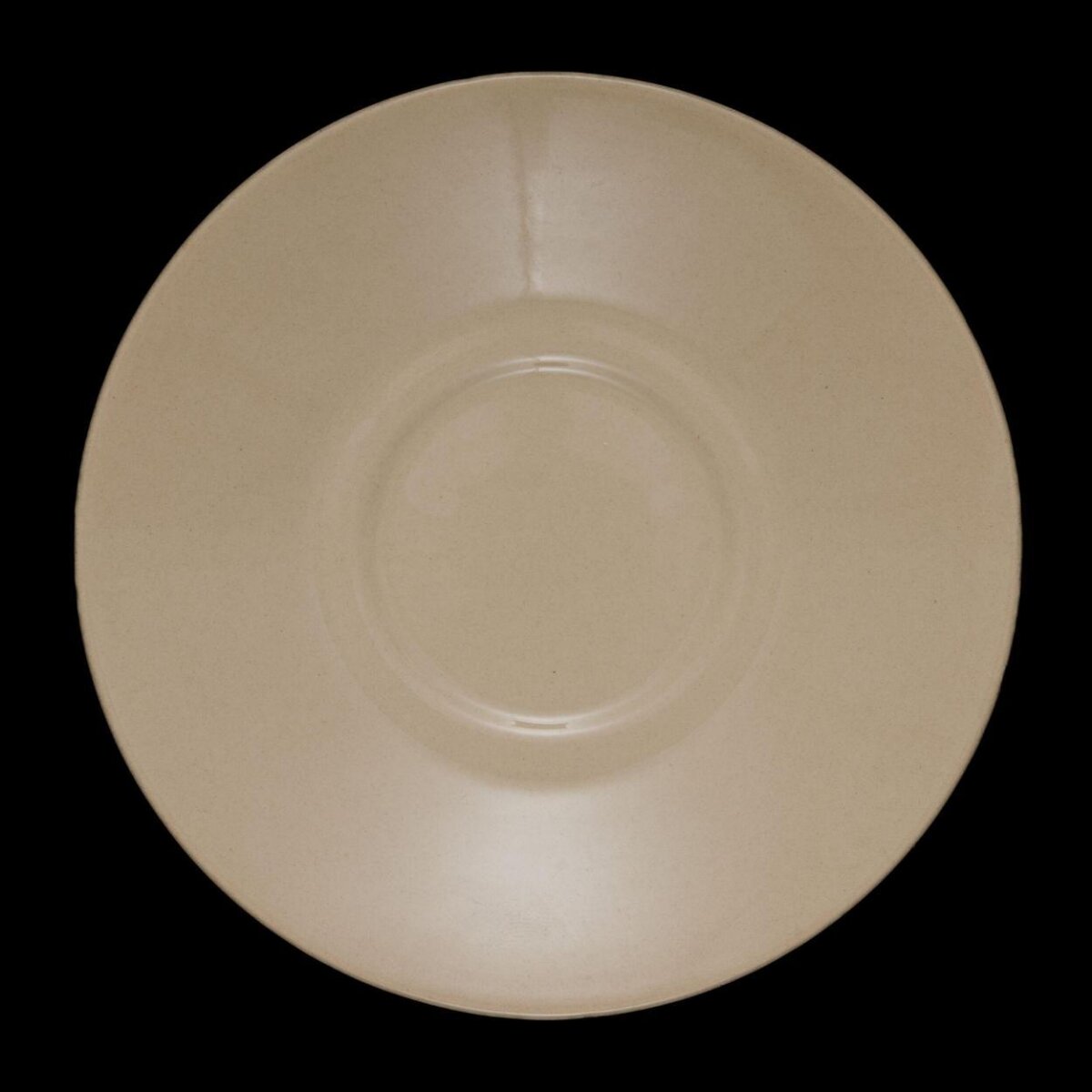 Plain Beige Ceramic Saucer