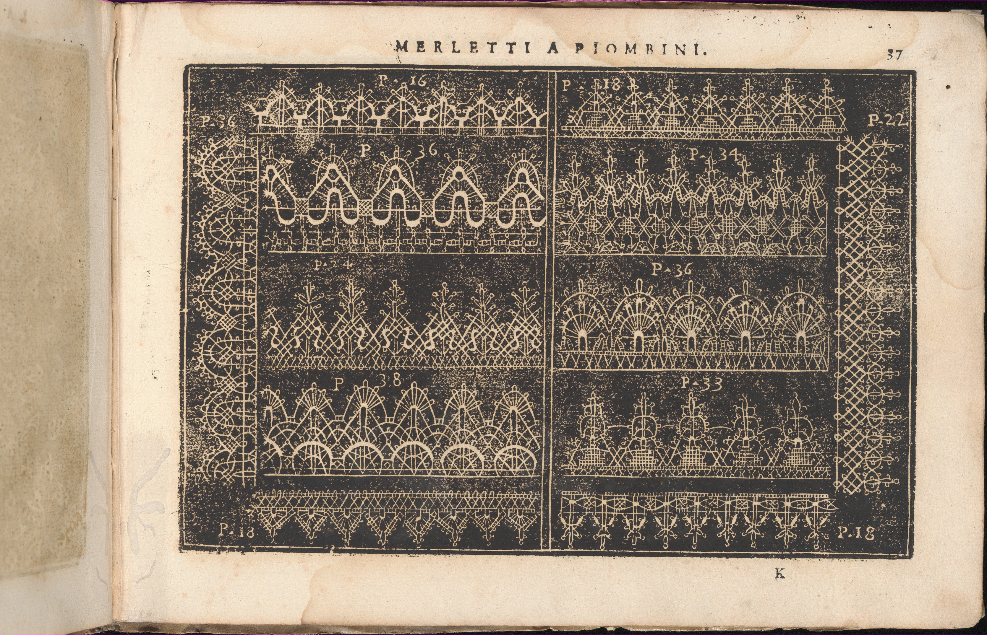 Antique Lace Pattern Book Page