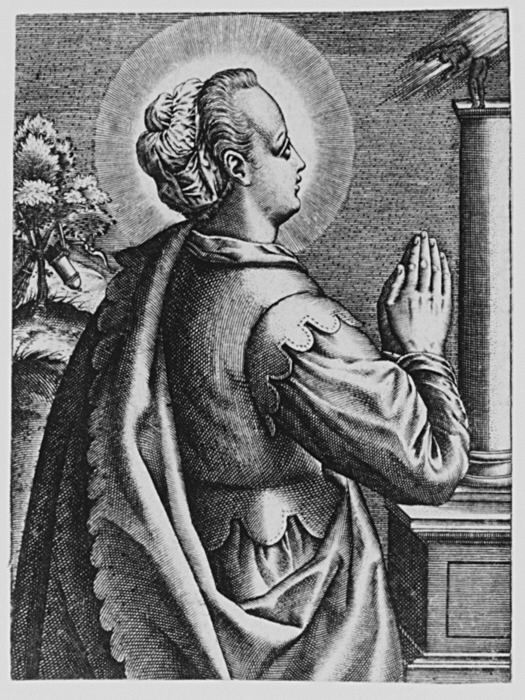 Praying Saint with Halo