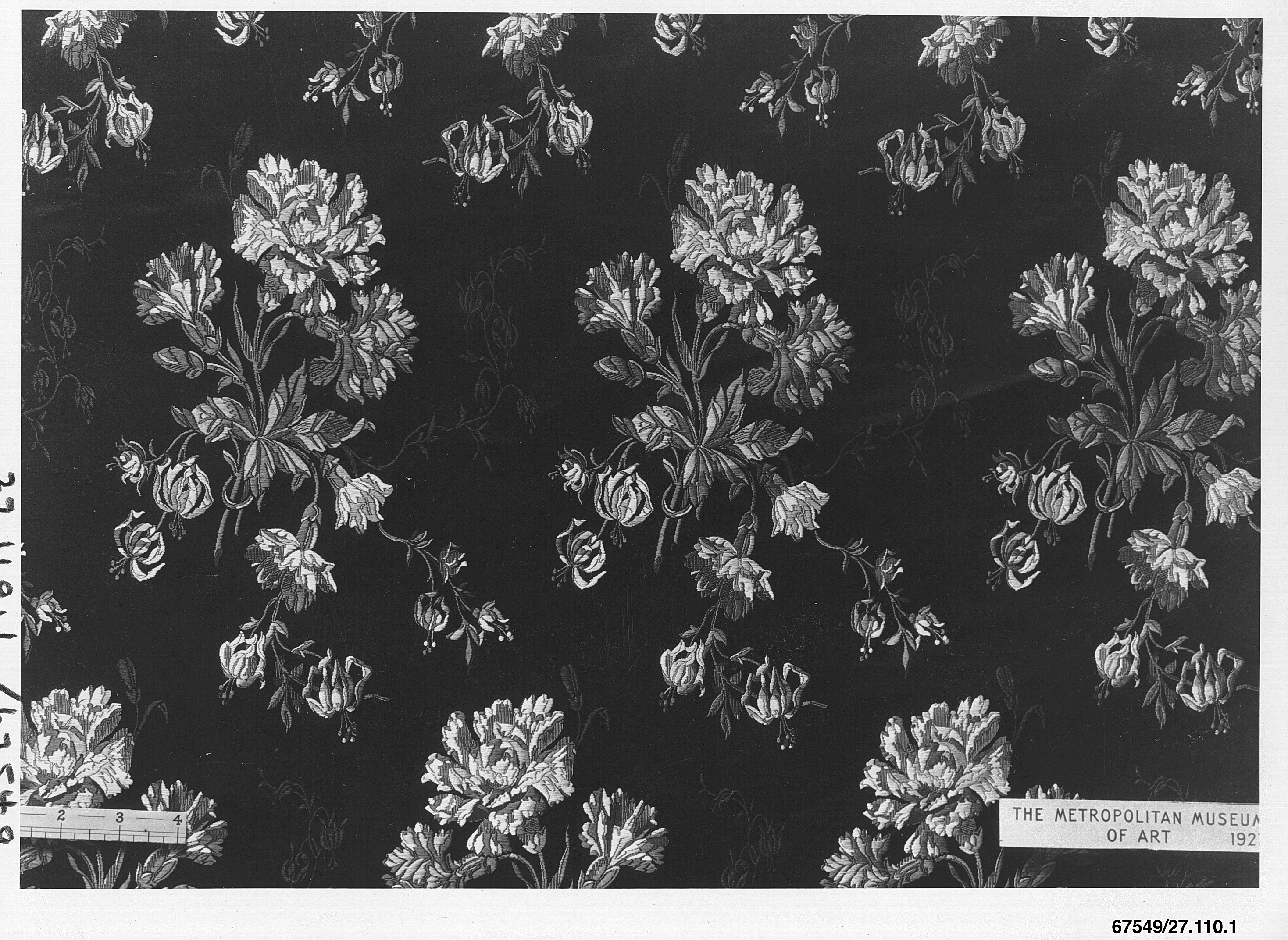 Black Floral Pattern Textile