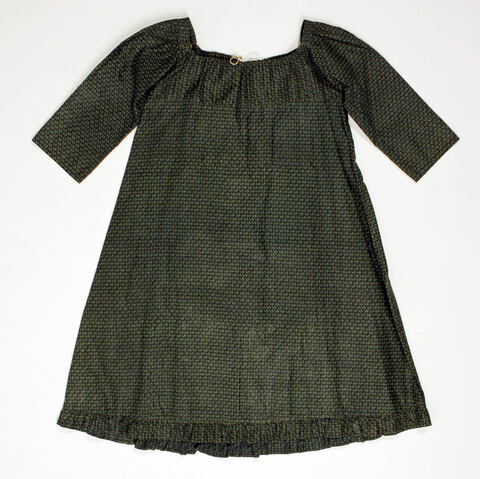 Dark Green Printed Short Sleeve Dress