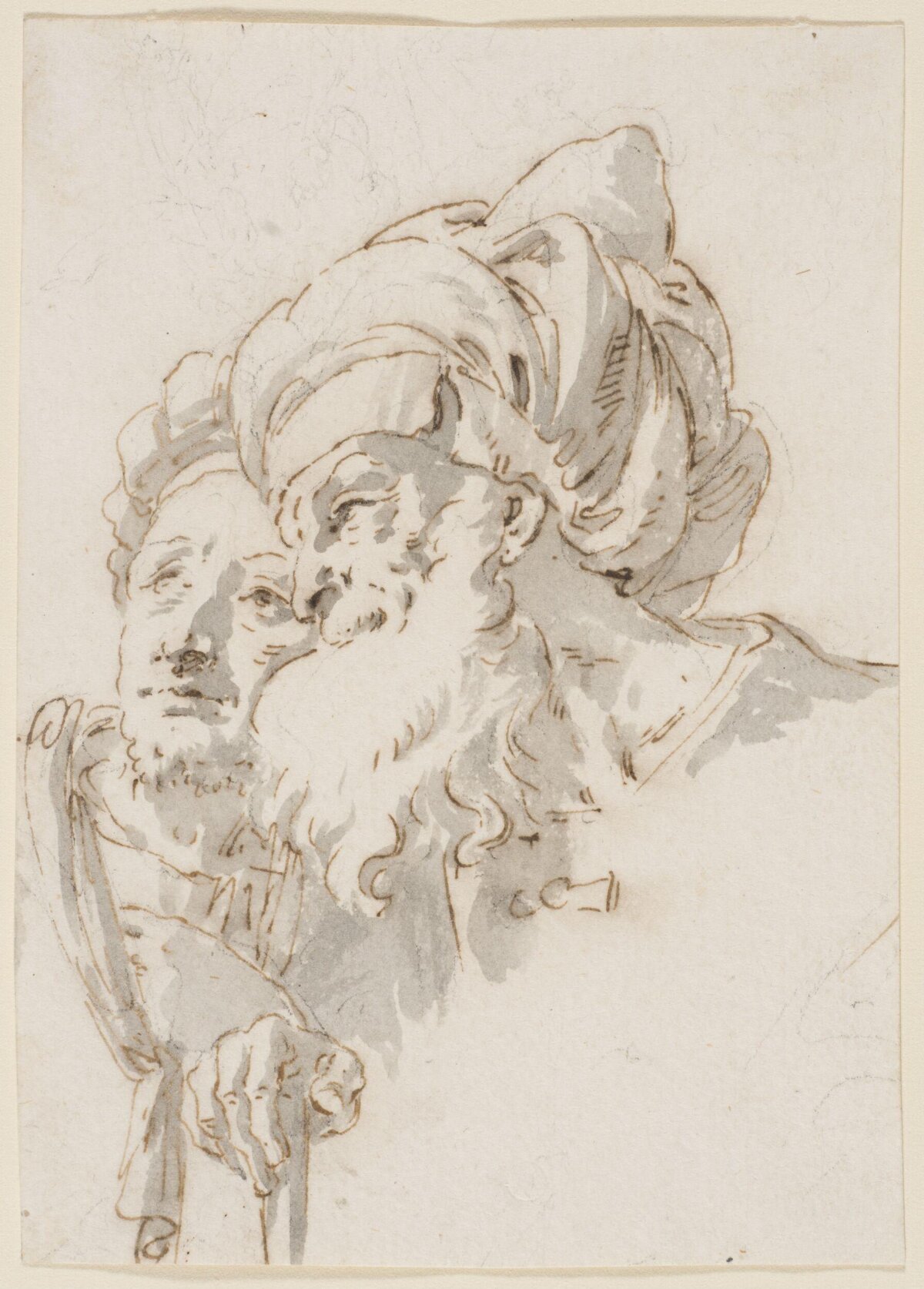 Ink Sketch of Two Bearded Men