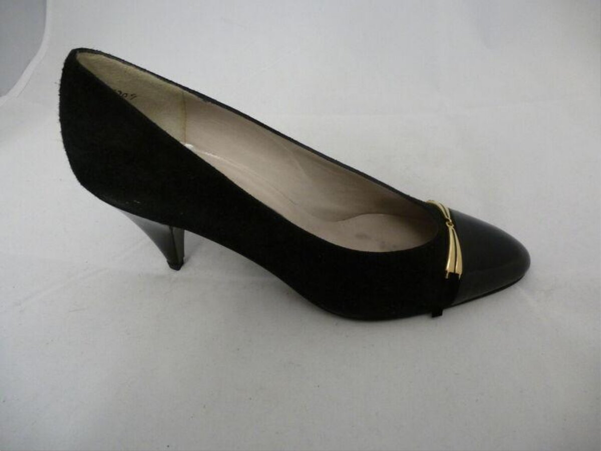 Black Suede High Heel Pump