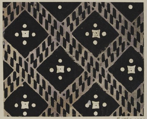 Black and White Geometric Diamond Pattern