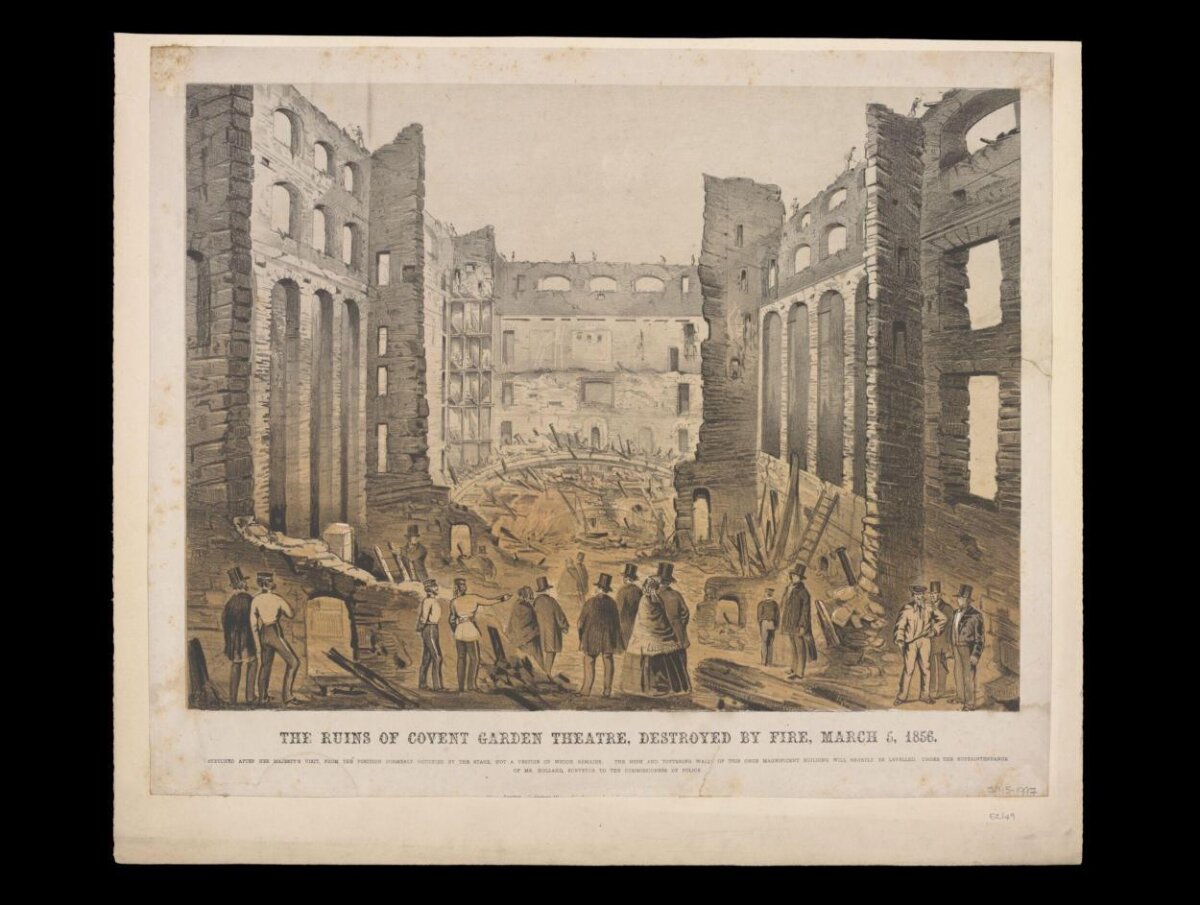 Ruins of Covent Garden Theatre After 1856 Fire