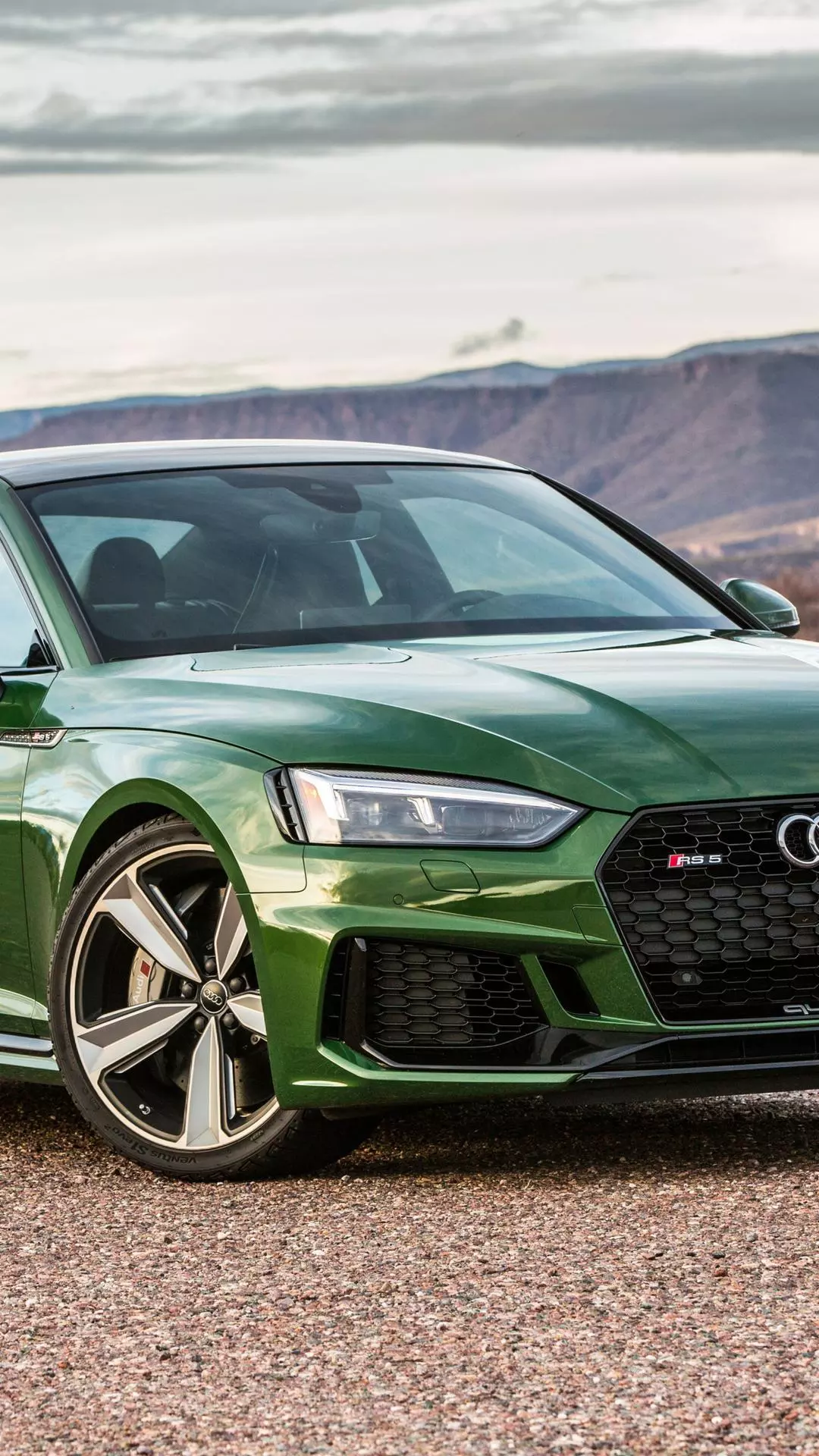 Green Audi RS5 Parked Outdoors