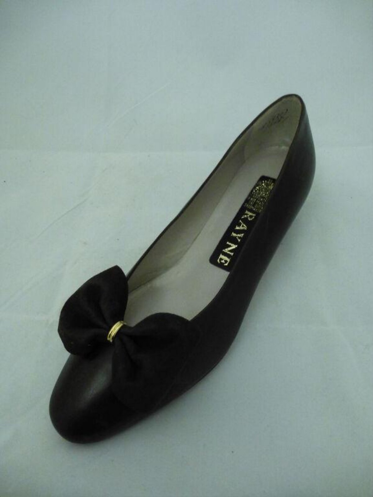 Rayne Black Bow Leather Pump