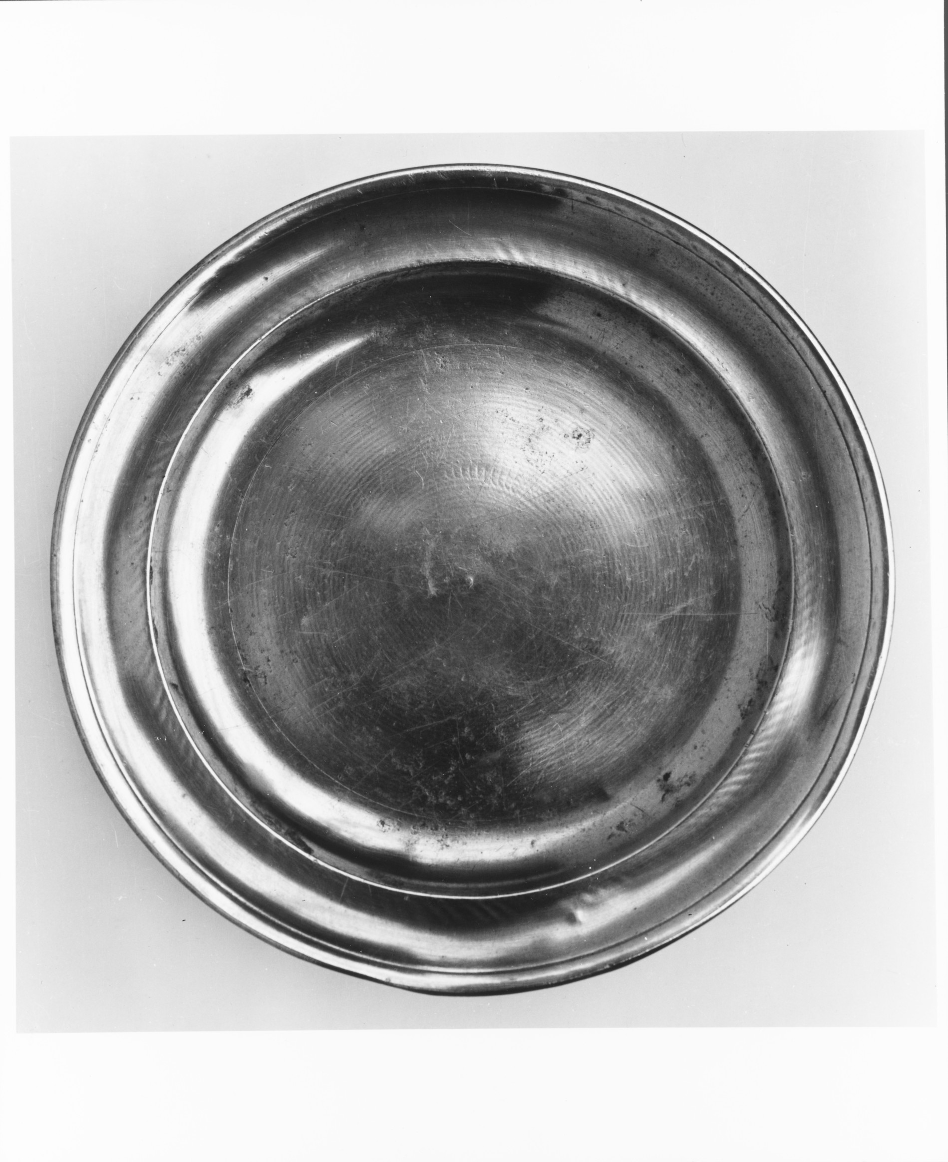 Vintage Round Metal Plate