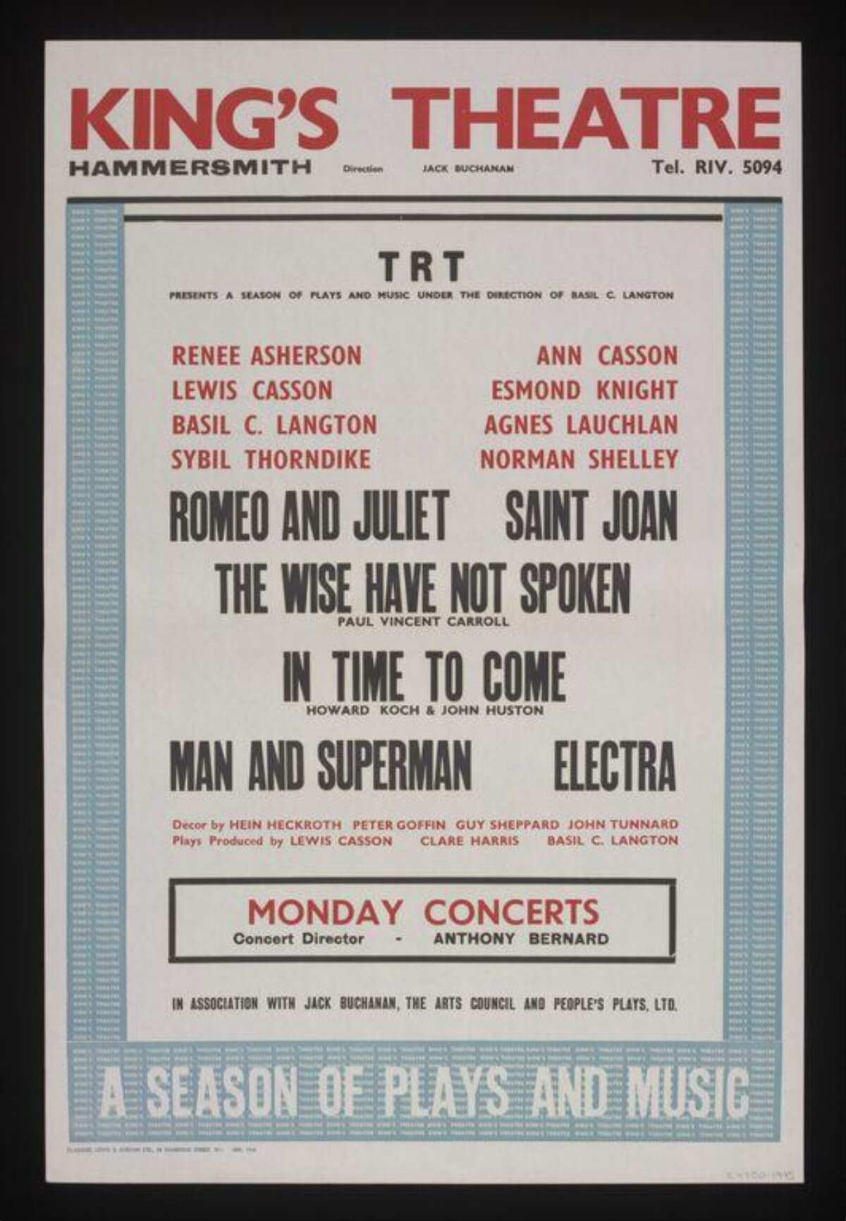 King's Theatre Play Season Poster