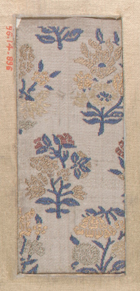 Antique Woven Floral Textile Fragment