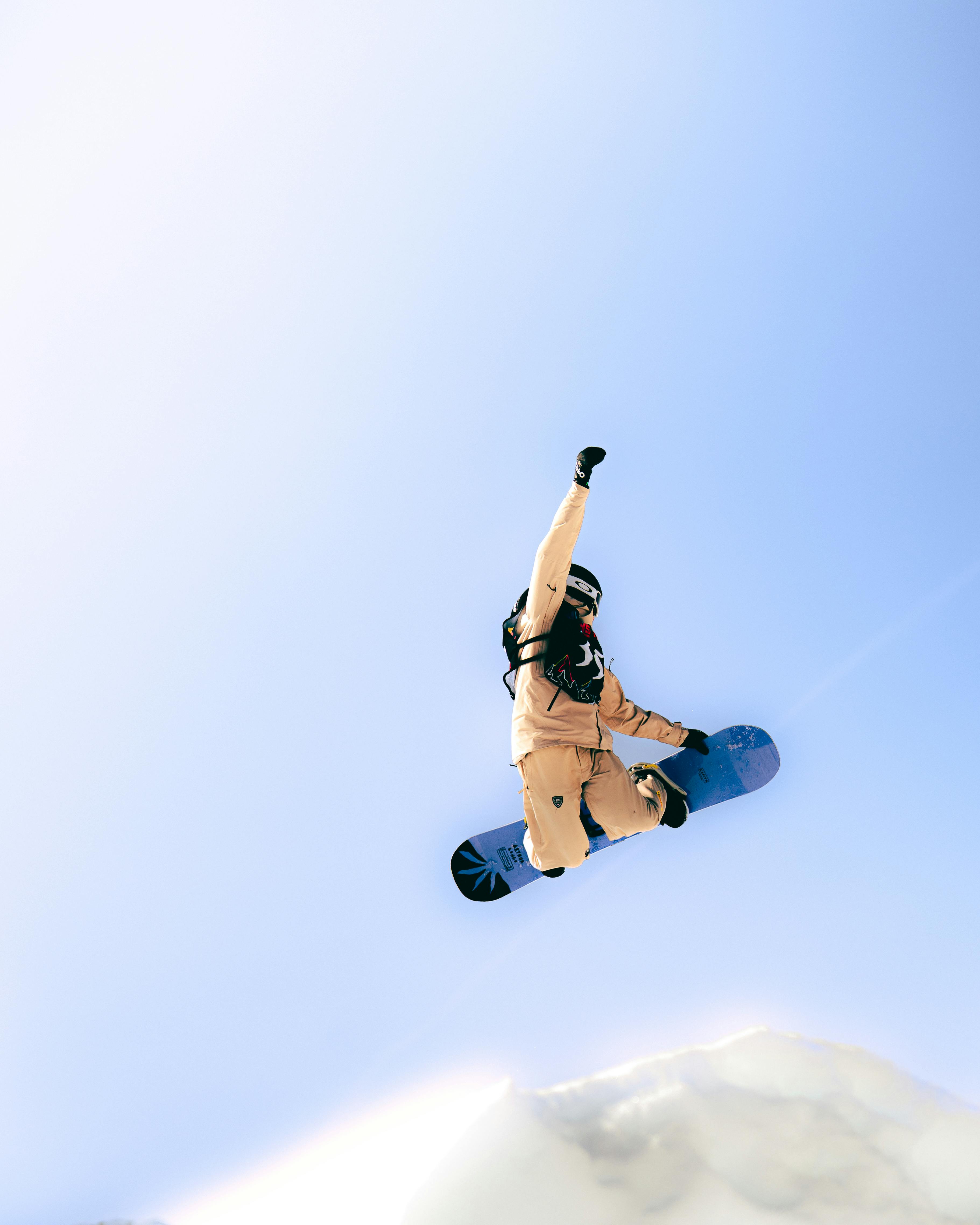 Snowboarder Mid Air Jump