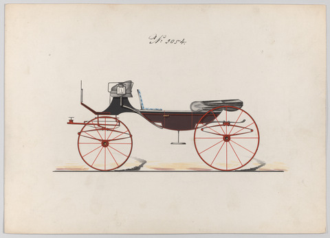 Design Drawing of a Vintage Horse Carriage