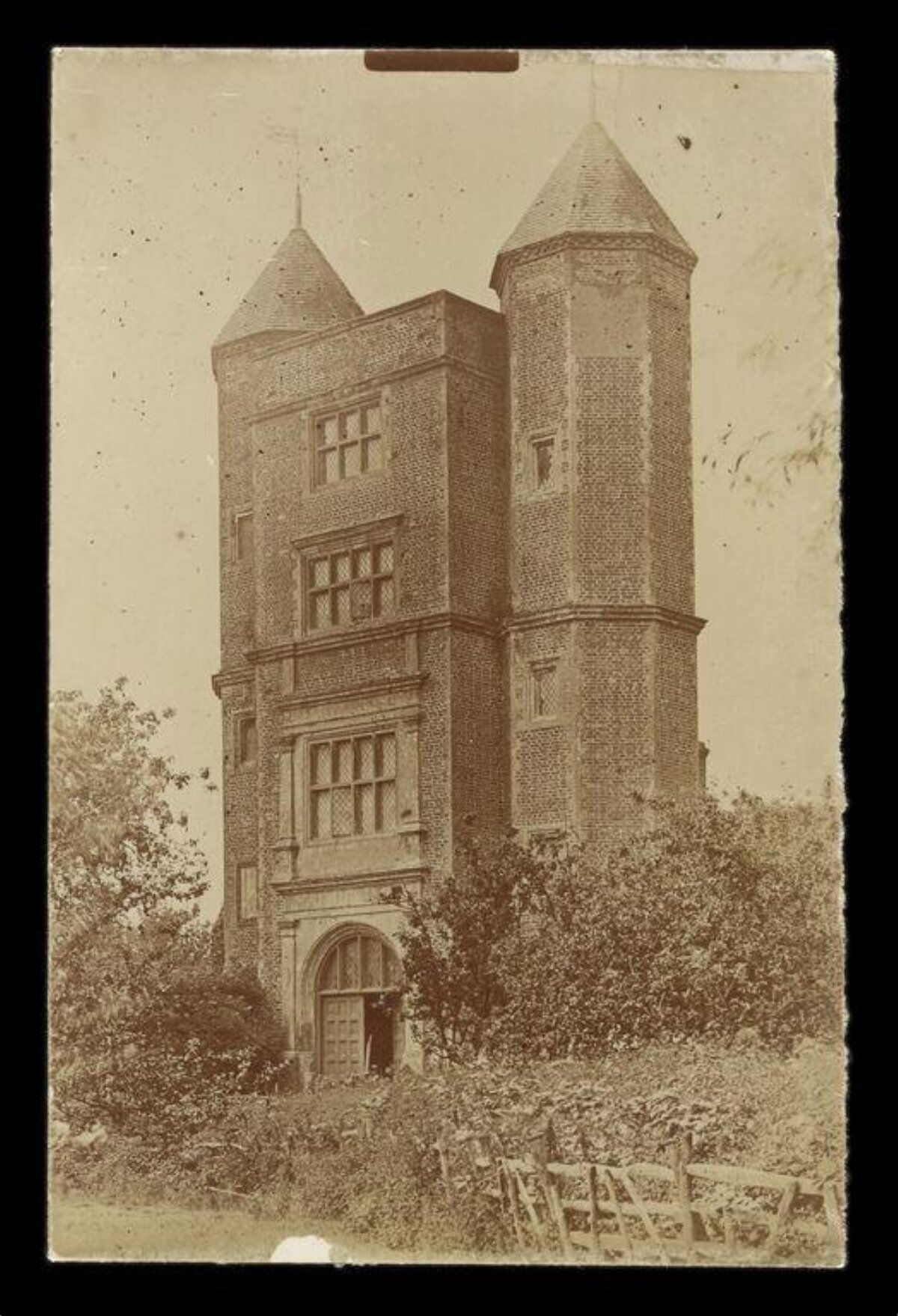 Vintage Photo of Old Brick Gate Tower