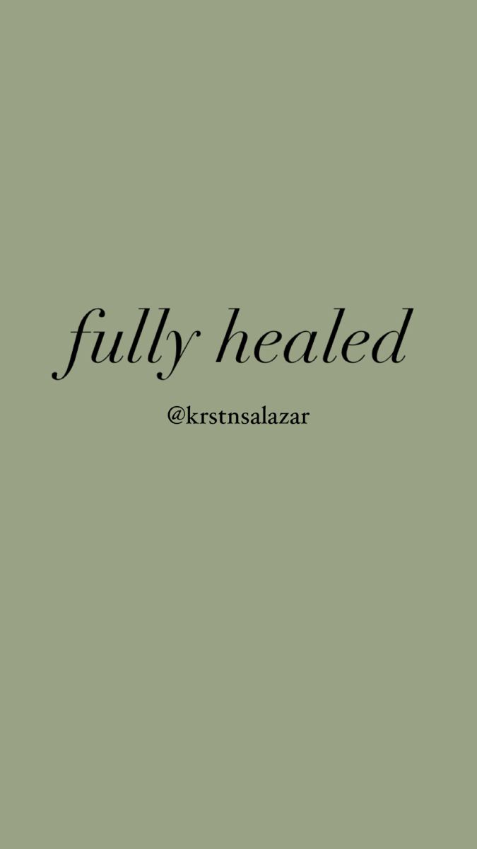 Fully Healed Minimal Text Graphic