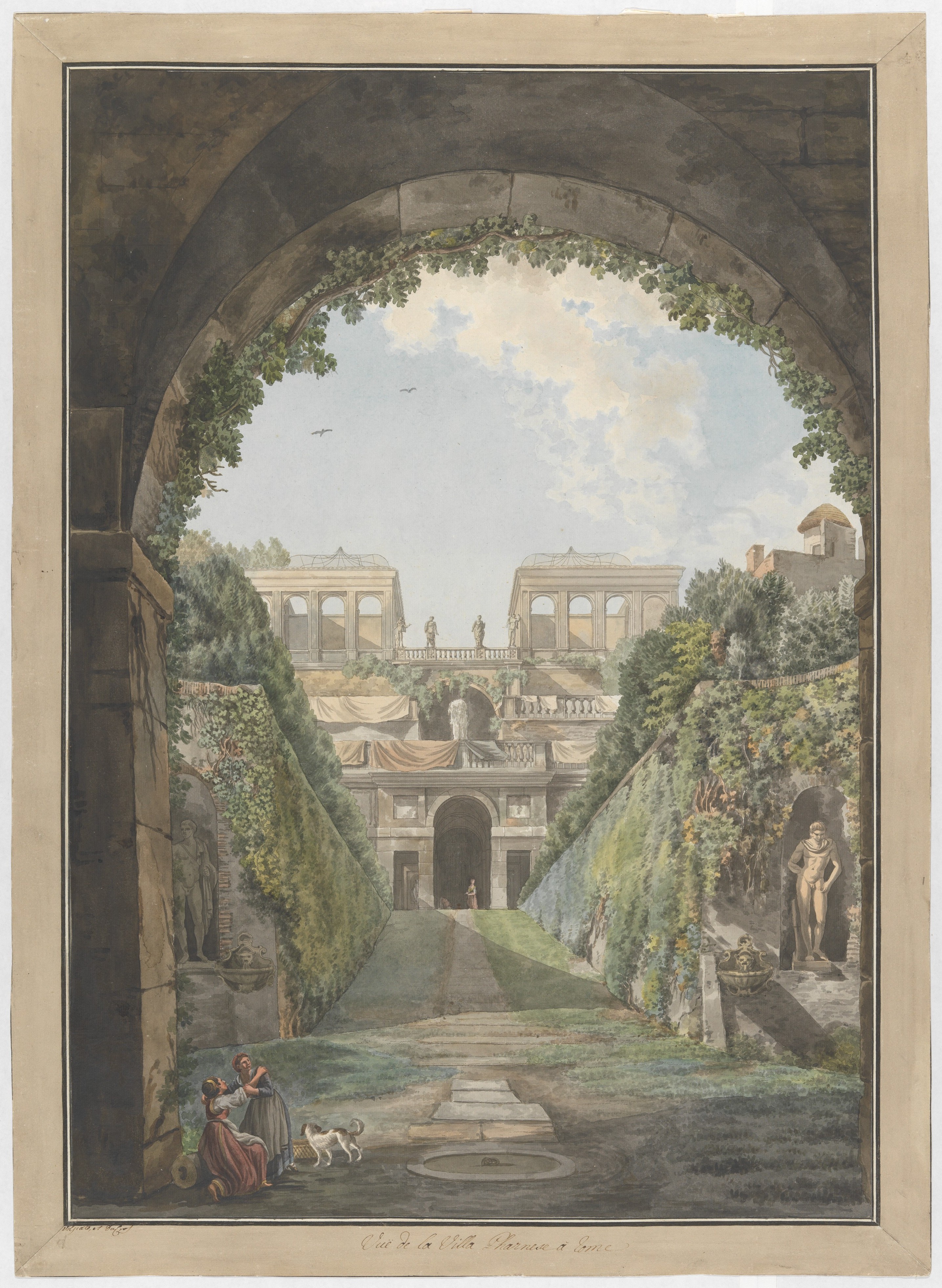 View of Villa Farnese Garden in Tivoli