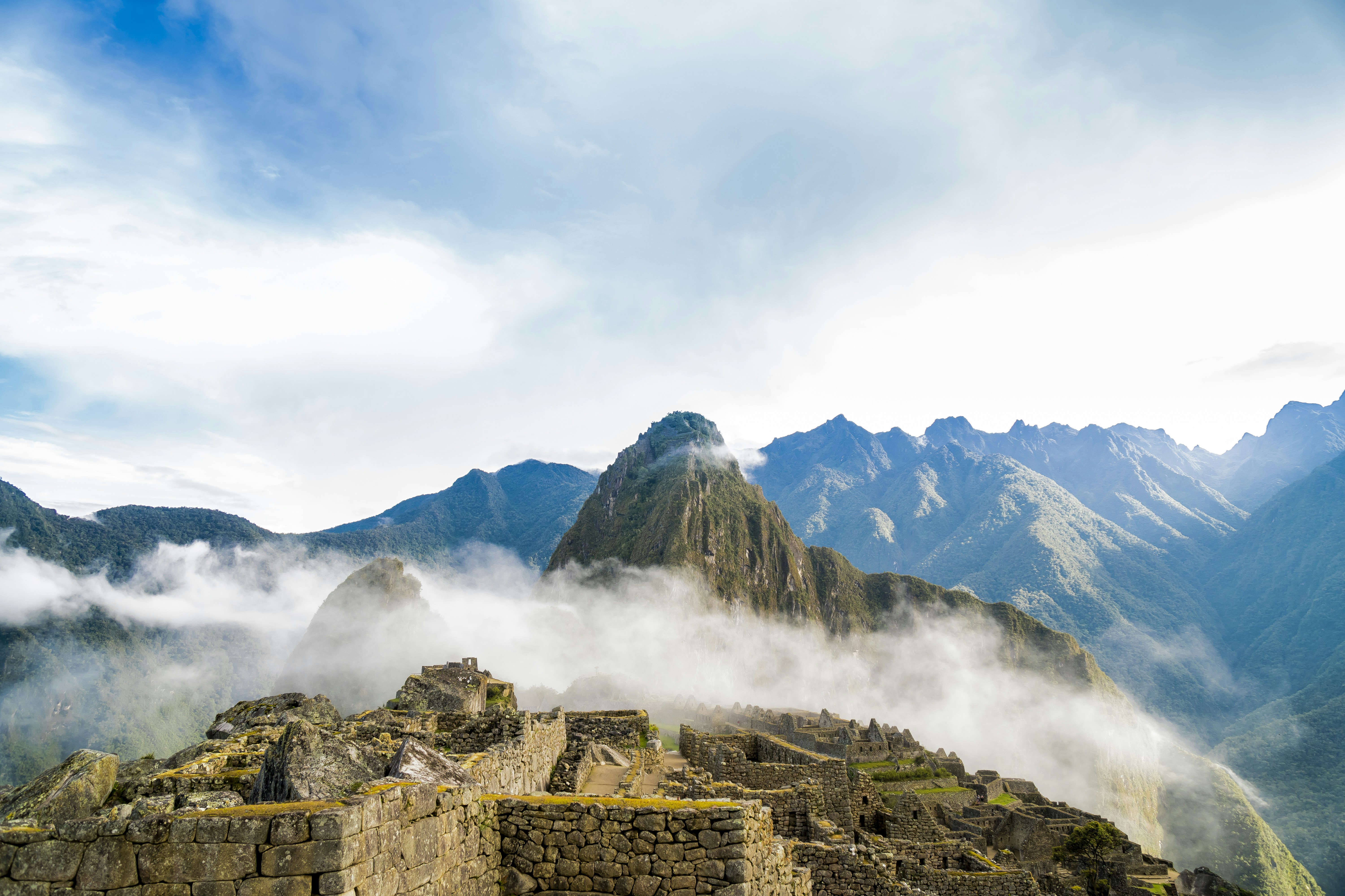 Machu Picchu Ruins Among Clouds