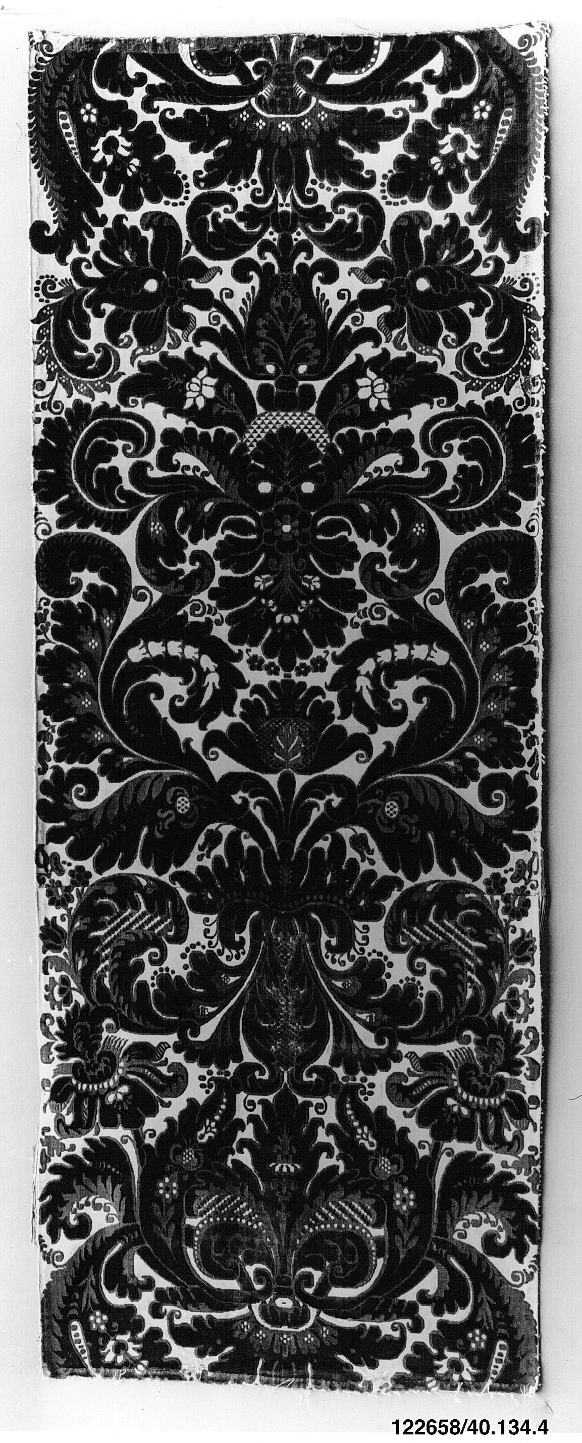 Black White Ornate Pattern Textile