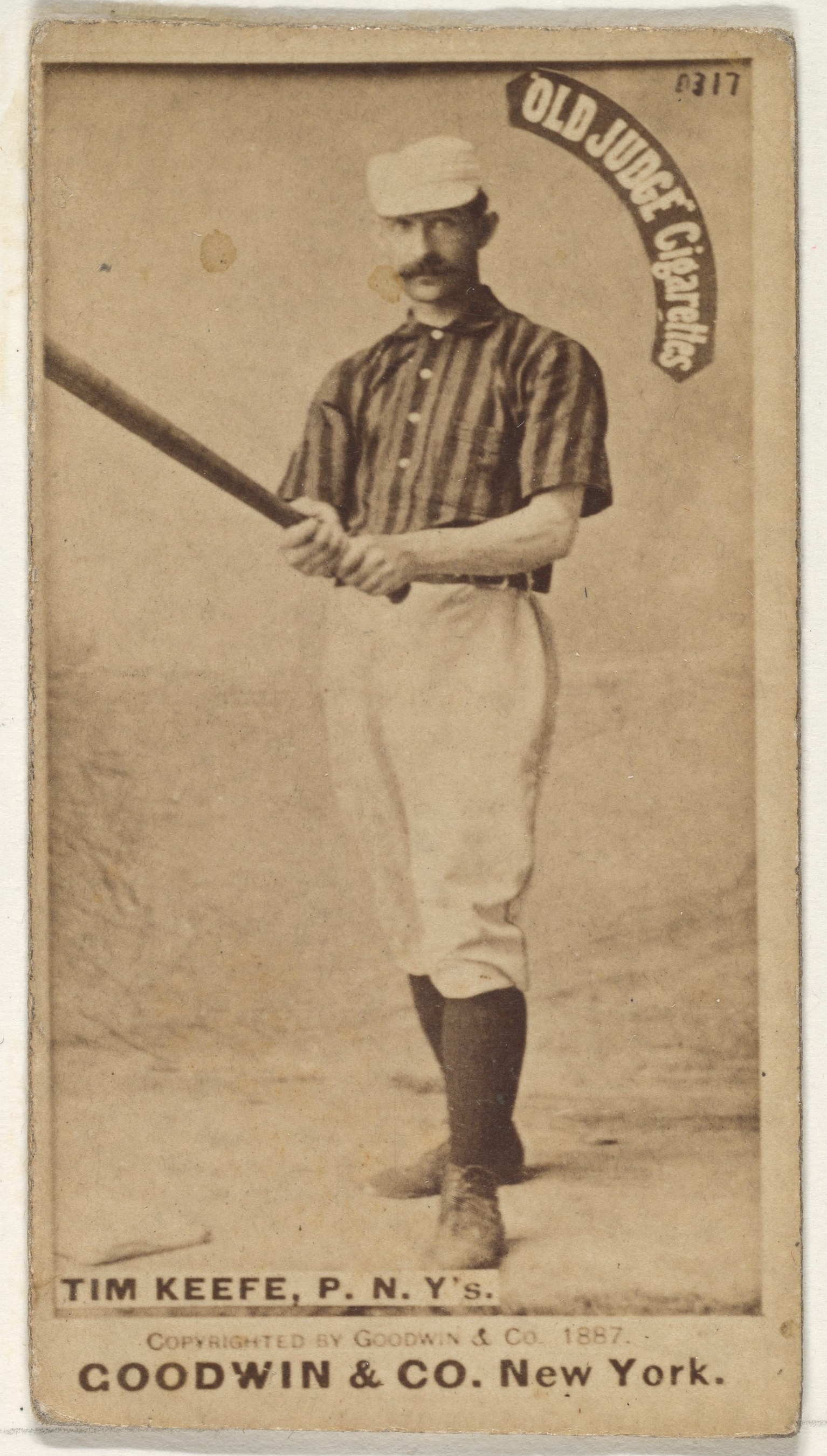 1887 Tim Keefe Old Judge Cigarette Card
