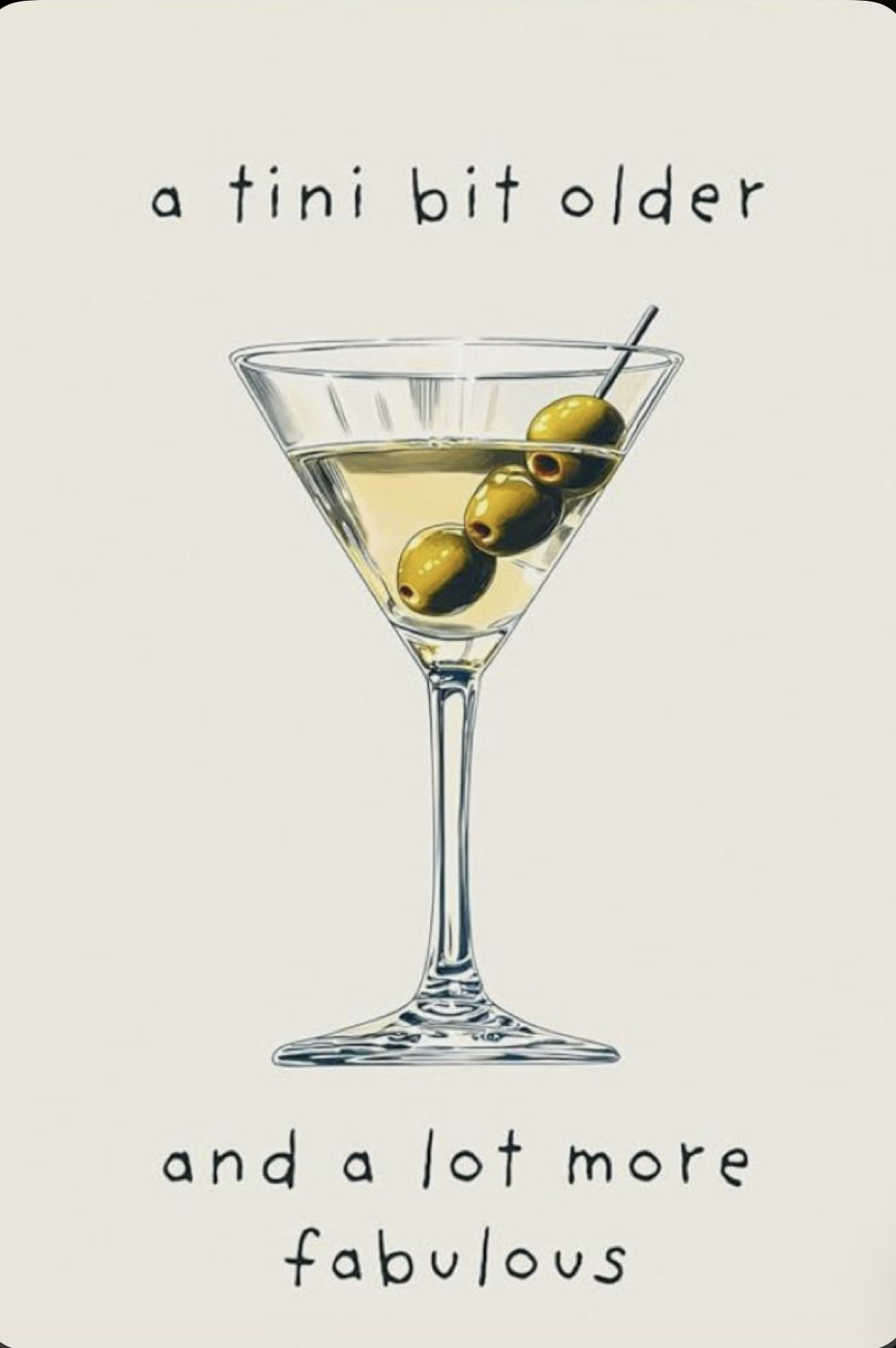 Martini Pun Birthday Greeting