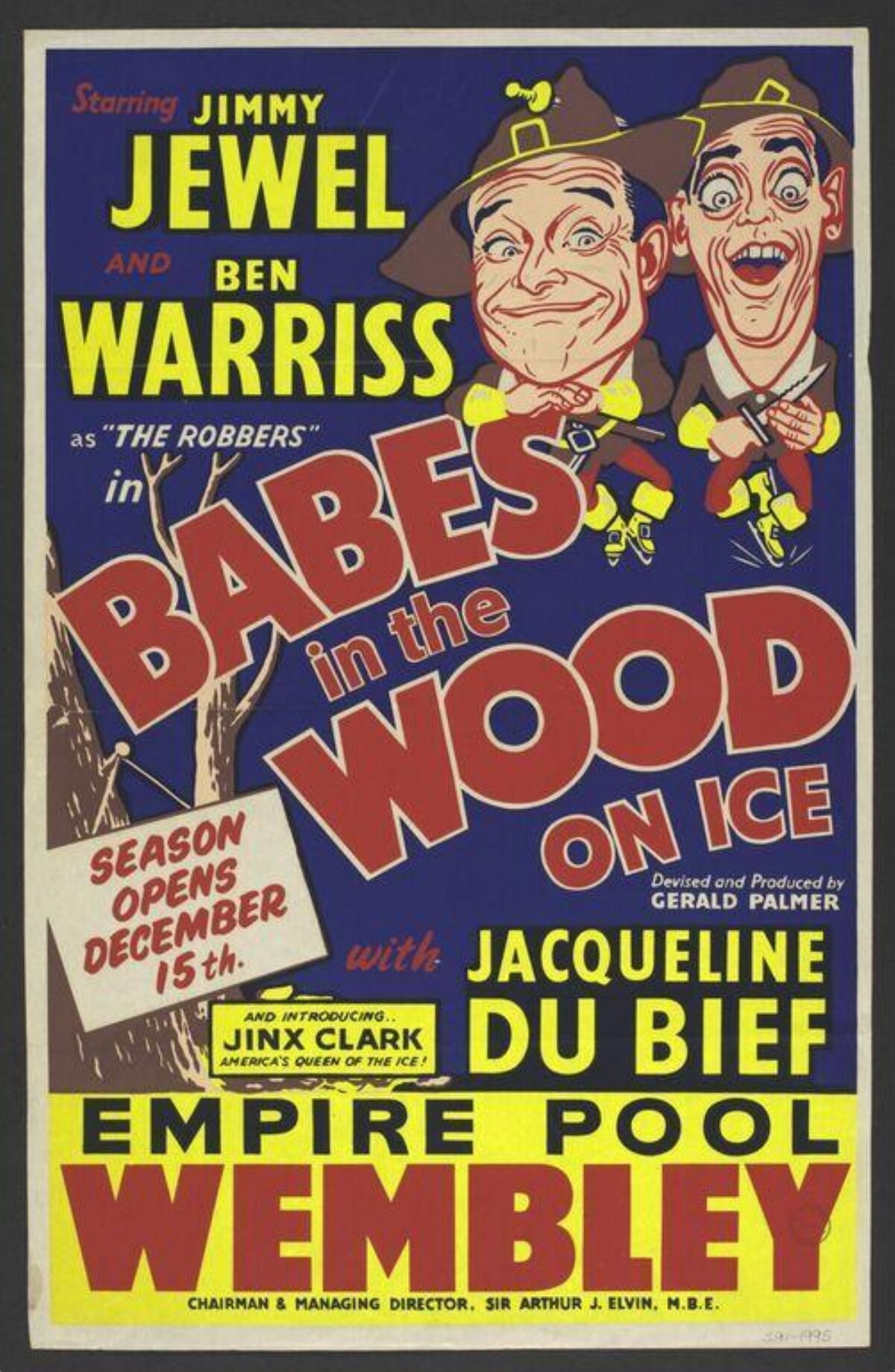 Babes in the Wood on Ice Vintage Poster