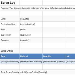 Scrap Log