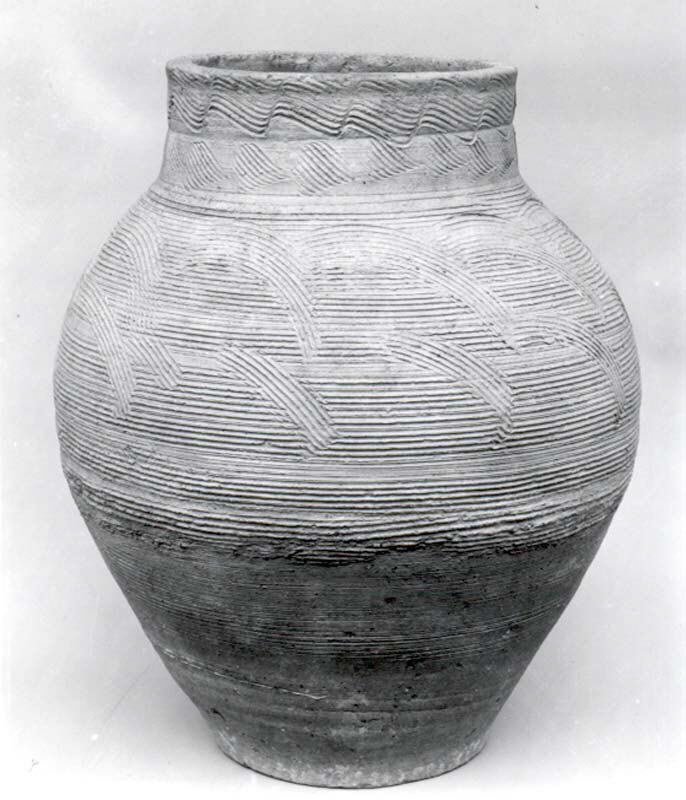 Ancient Patterned Pottery Jar