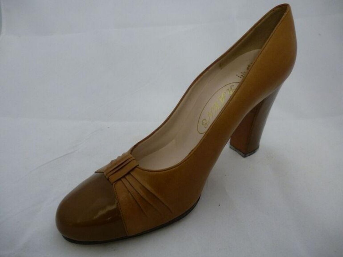 Tan Leather High Heel Pump