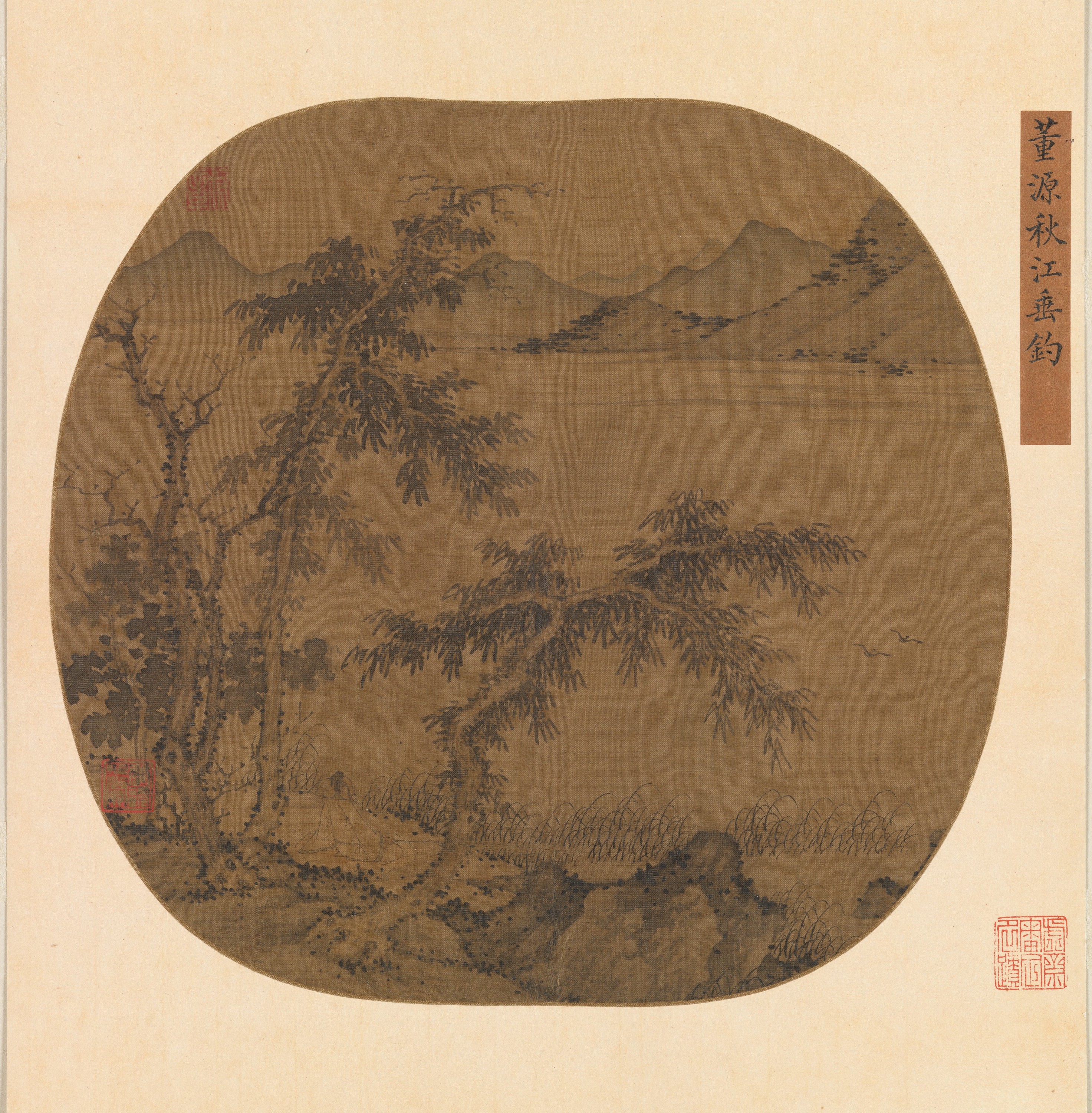 Dong Yuan's Autumn River Fishing
