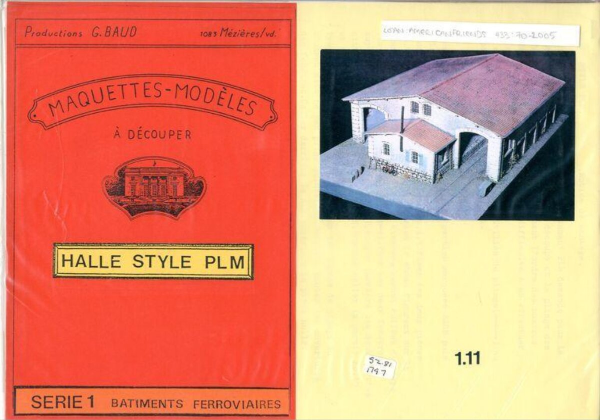 PLM Style Railway Hall Model Kit