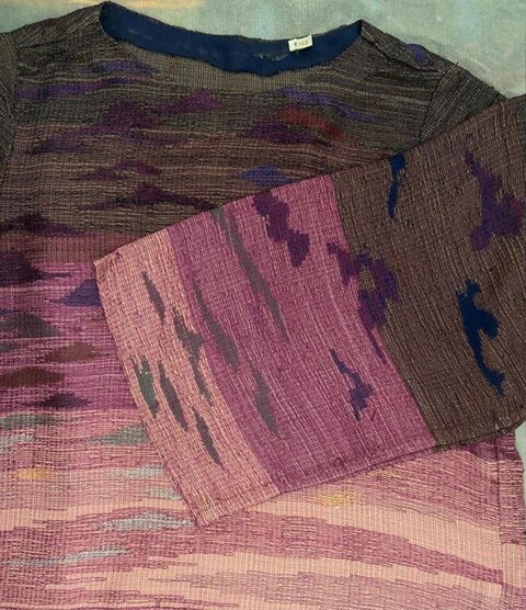 Purple Gradient Woven Garment and Fabric Swatch