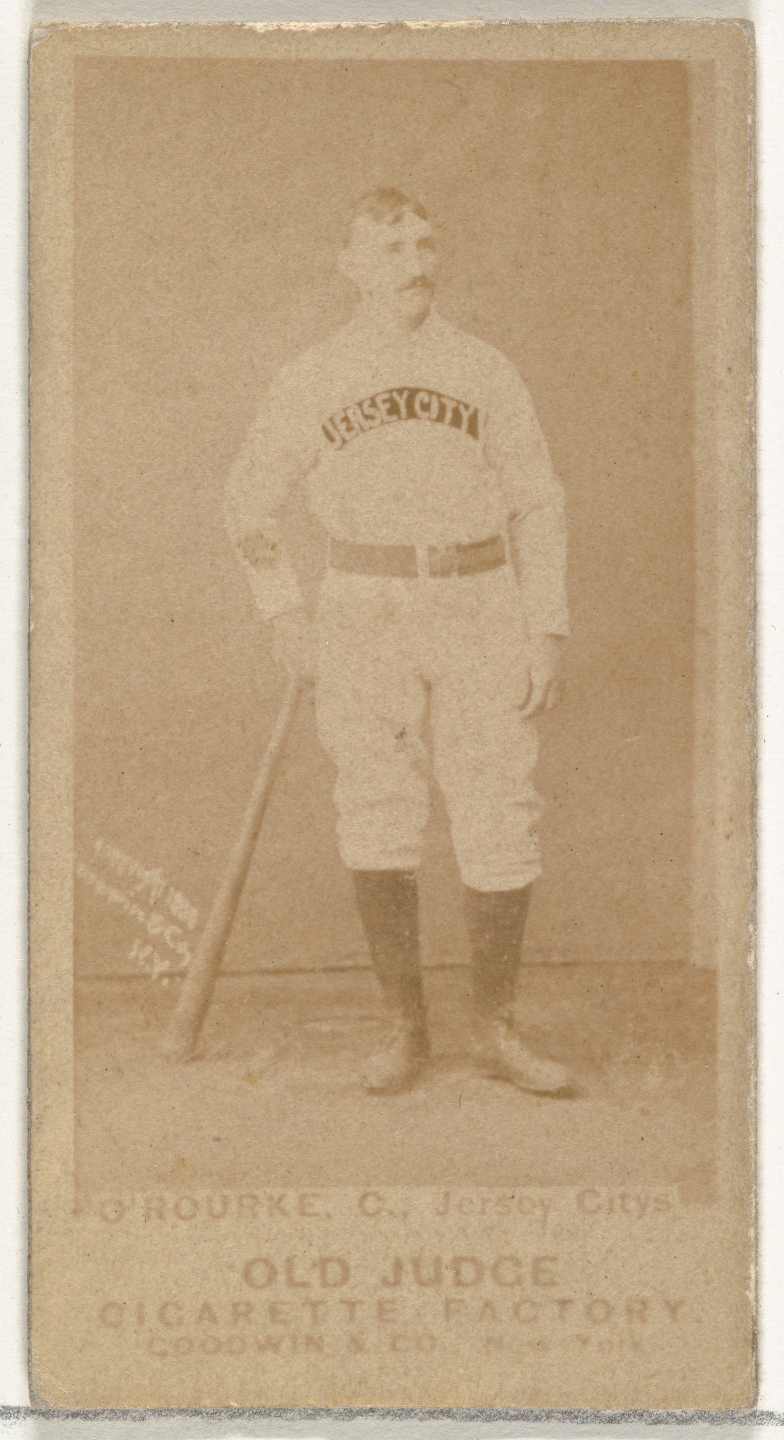 19th Century Jersey City Baseball Player Card