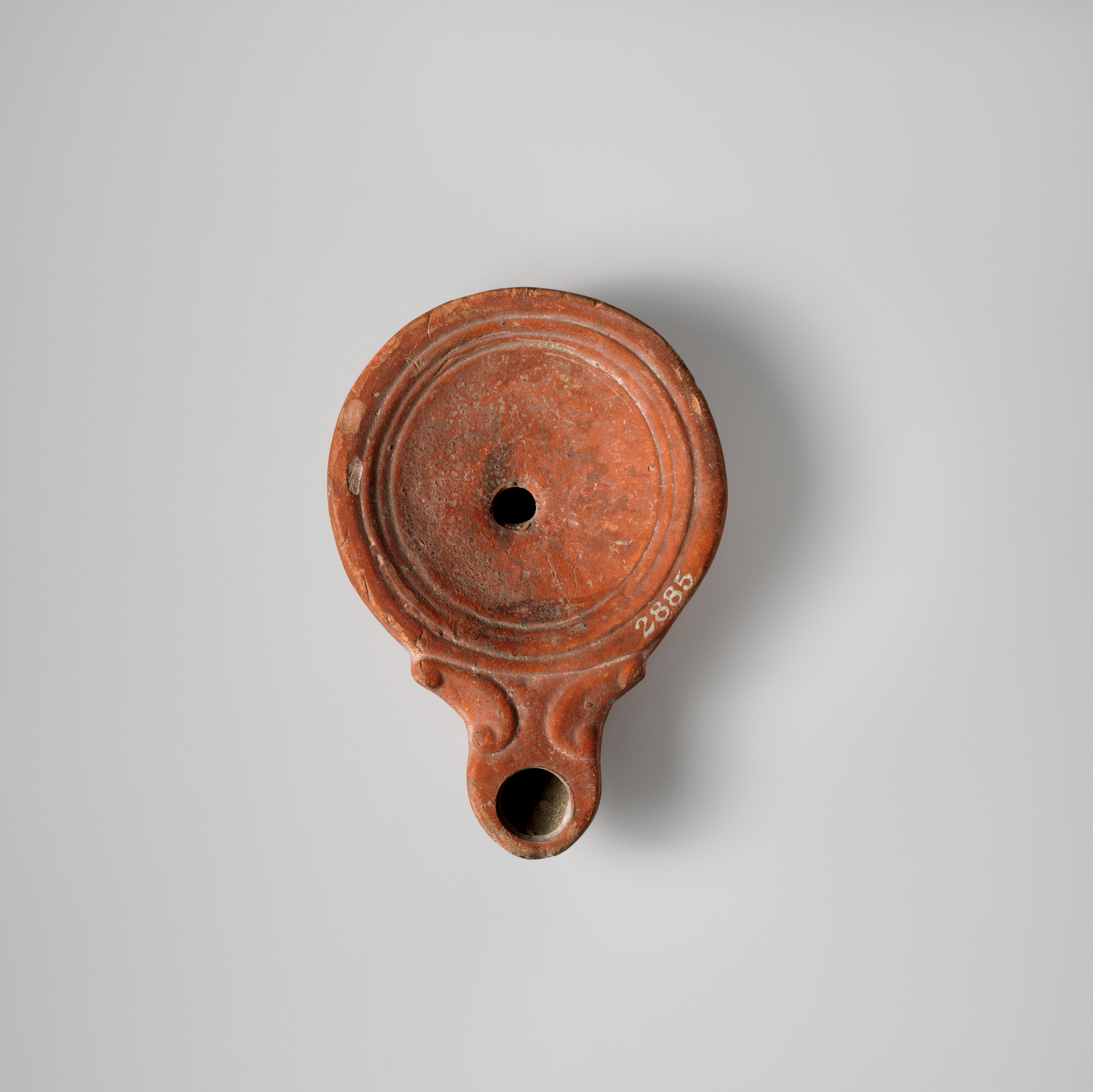 Ancient Red Terracotta Oil Lamp