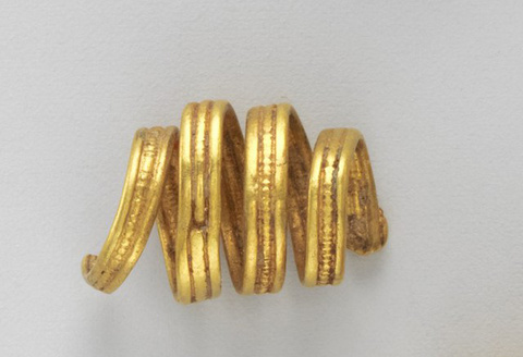 Spiral Coiled Ancient Gold Artifact
