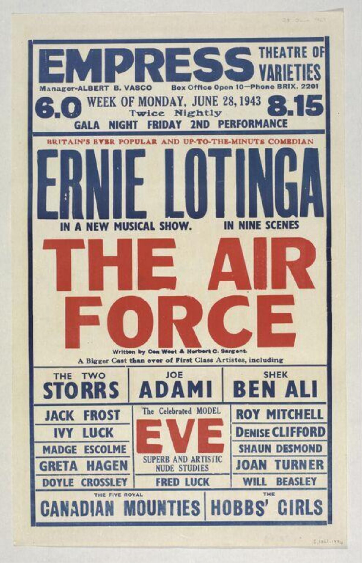 1943 The Air Force Musical Show Poster