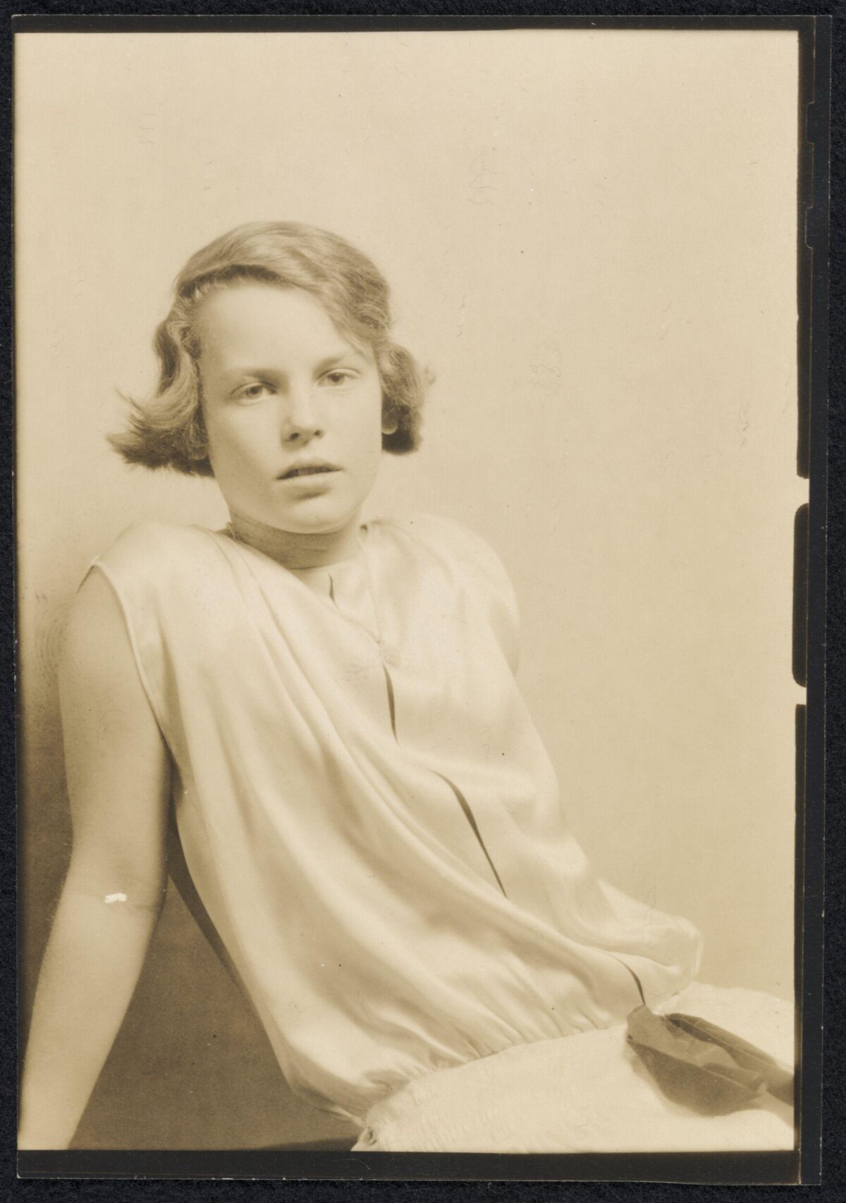 Vintage Studio Portrait of Young Woman