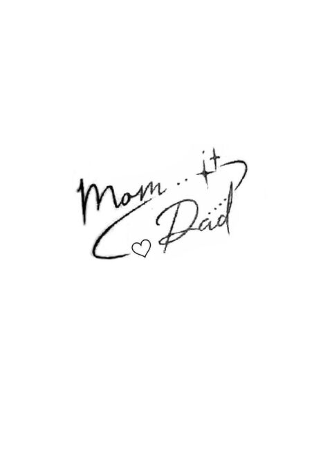 Mom Dad Memorial Tattoo Design