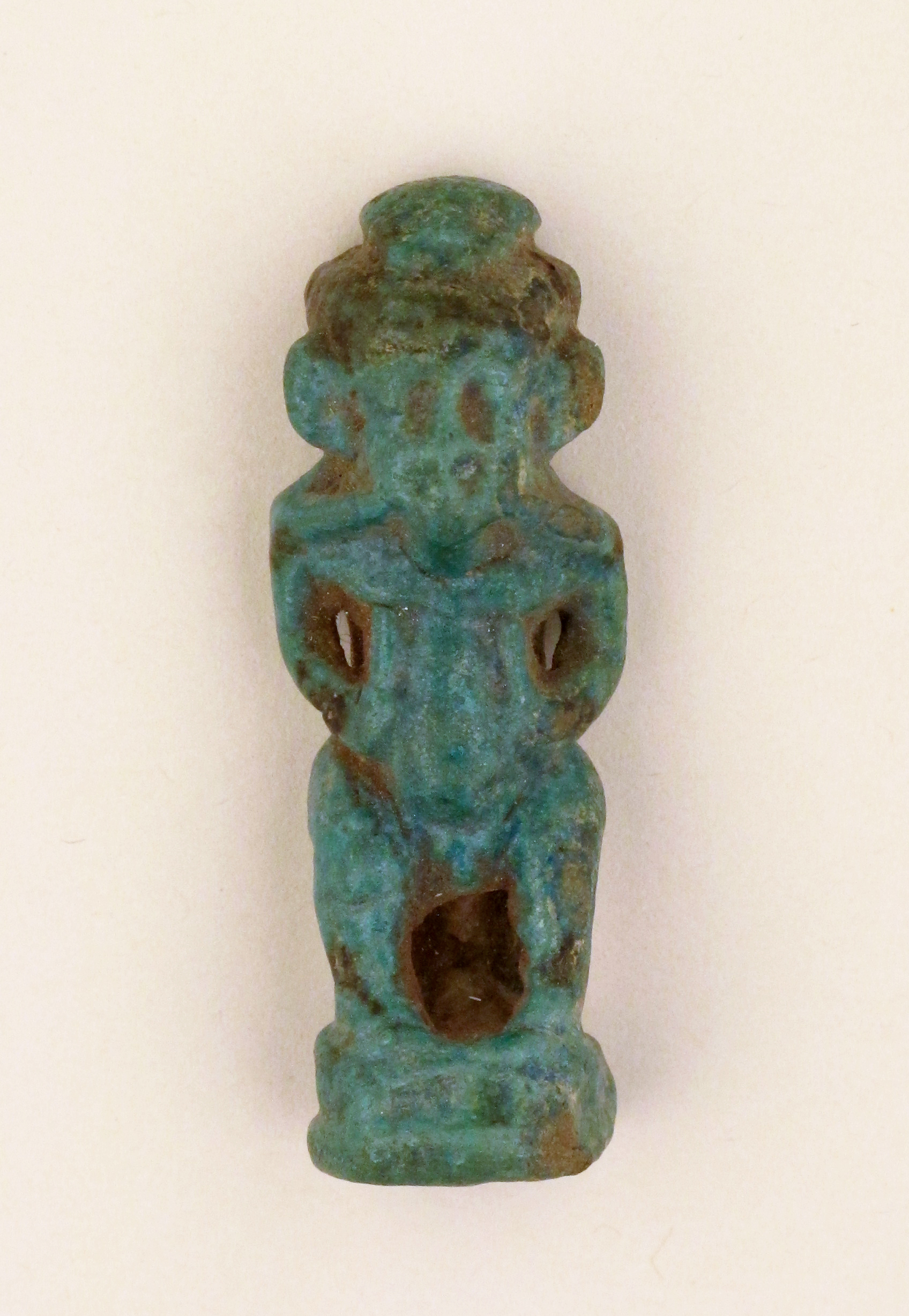 Ancient Turquoise Carved Deity Amulet