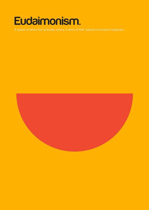 Eudaimonism Minimalist Definition Poster