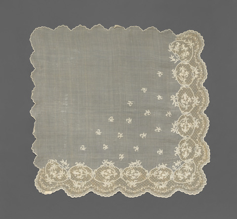 Antique Embroidered Lace Handkerchief