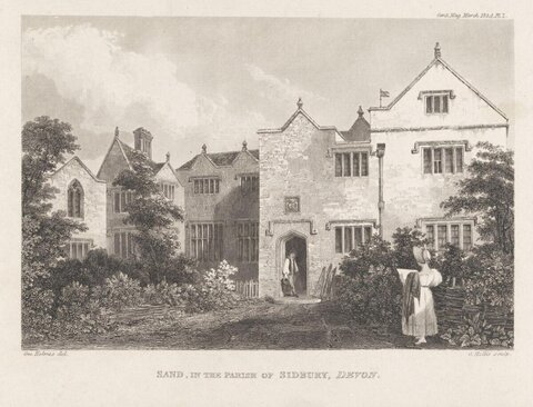 Sand Estate Sidbury Devon Engraving