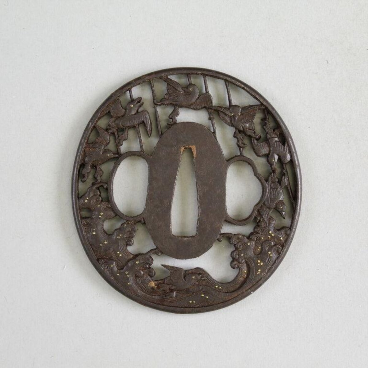 Openwork Carved Iron Sword Tsuba