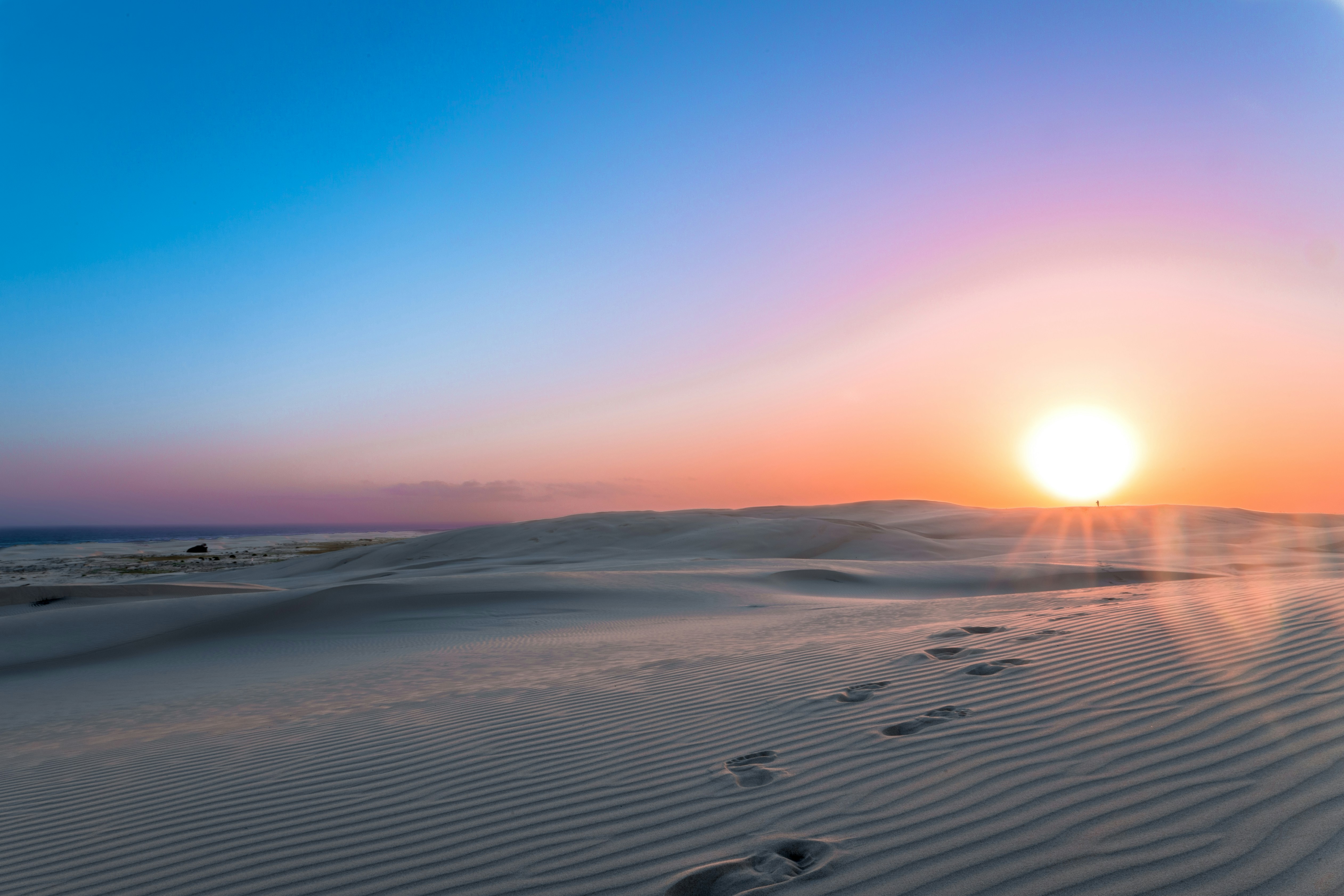 Desert Sand Dunes at Sunset