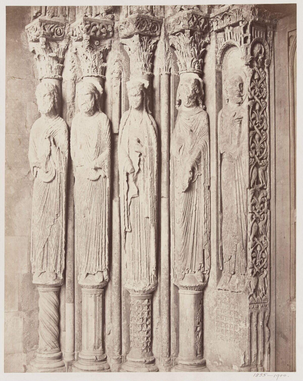 Romanesque Stone Portal Statues