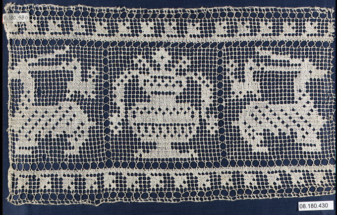 Antique Geometric Lace Fragment