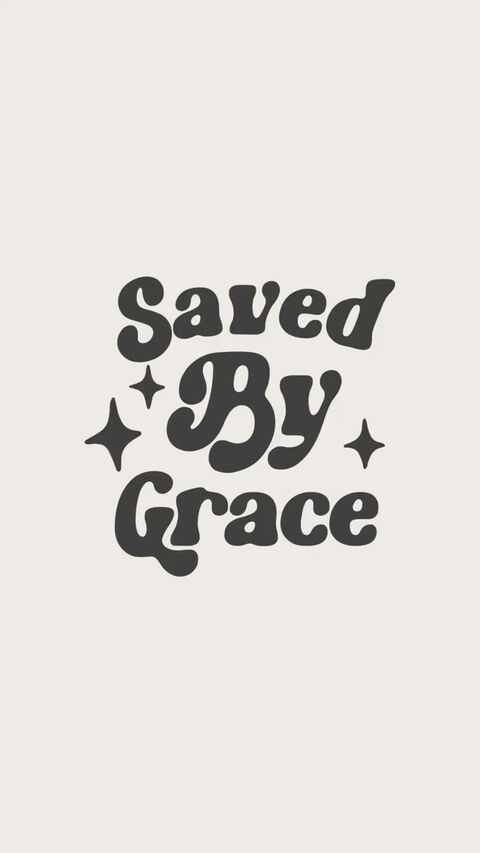Saved By Grace Retro Typography