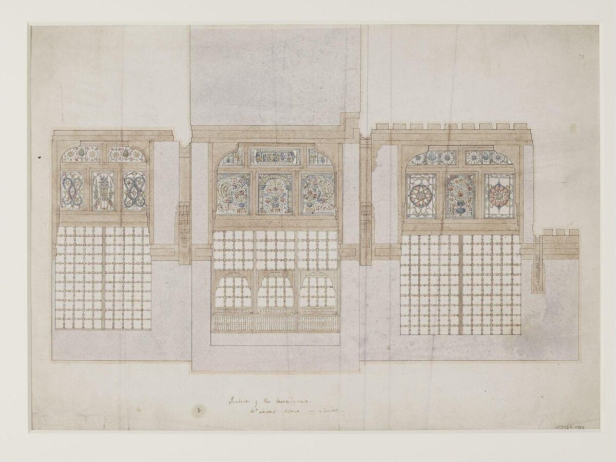 Antique Architectural Screen Drawing